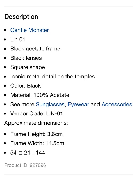 GENTLE MONSTER LIN 01 SUNGLASSES main image 5